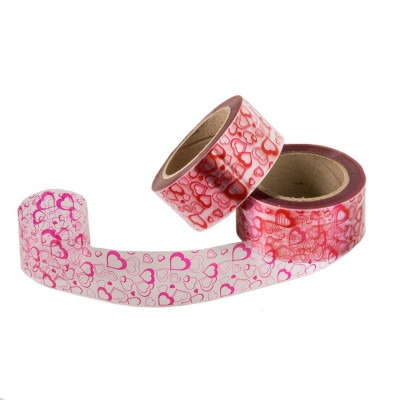 Dortová páska 60mm s potiskem srdíčka