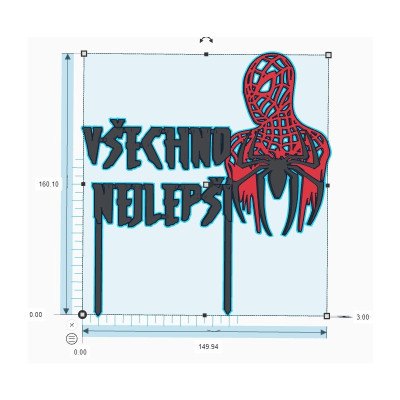 Spiderman - dortový zápich