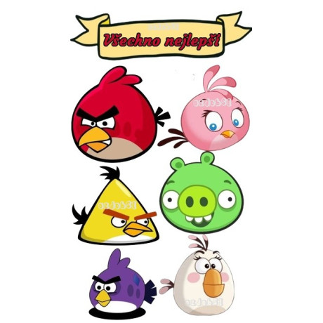 Angry birds č.3 jedlý papír