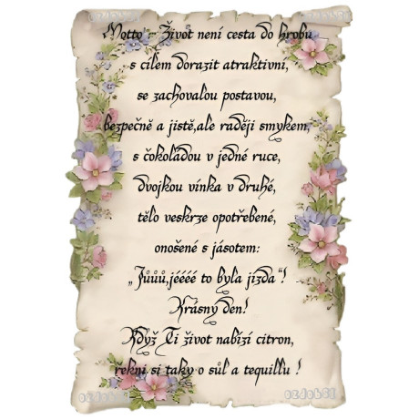 Přání 4 - jedlý papír