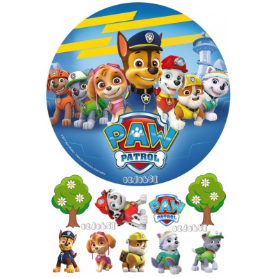 Jedlý papír Paw Patrol – mix obrázků A4 | Dortová dekorace