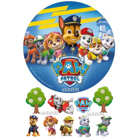 Jedlý papír Paw Patrol – mix obrázků A4 | Dortová dekorace