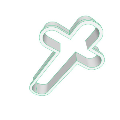 Kříž plastové vykrajovátko