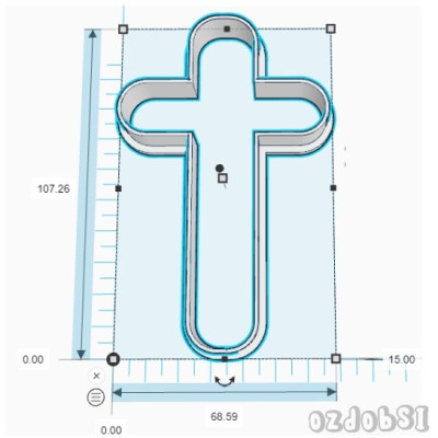Kříž plastové vykrajovátko