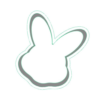 Hlava zajíčka plastové vykrajovátko