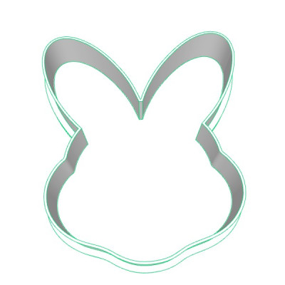 Hlava zajíčka plastové vykrajovátko