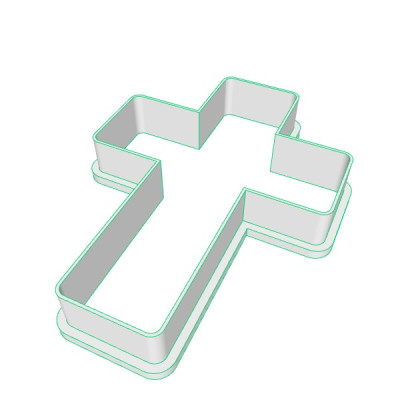 Kříž 2 plastové vykrajovátko