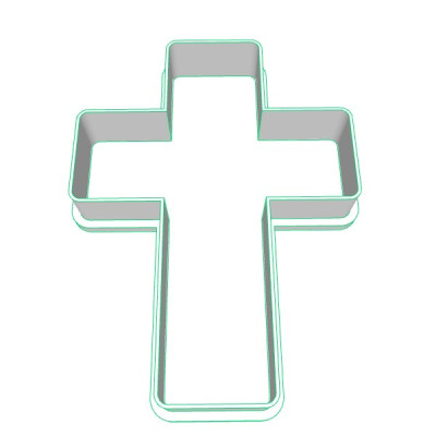 Kříž 2 plastové vykrajovátko