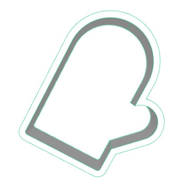 Rukavice plastové vykrajovátko