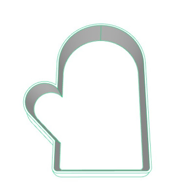 Rukavice plastové vykrajovátko