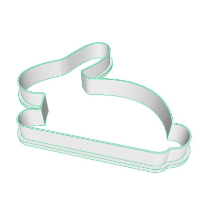 Zajíček 3 plastové vykrajovátko