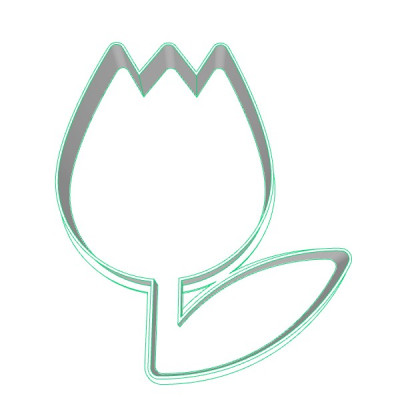 Tulipán 2 plastové vykrajovátko