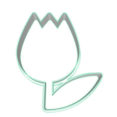 Tulipán 2 plastové vykrajovátko