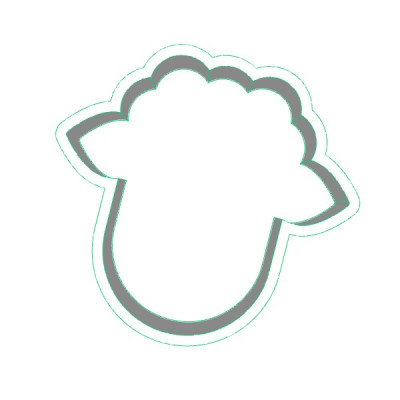 Hlava ovečky 3 plastové vykrajovátko