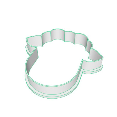 Hlava ovečky 3 plastové vykrajovátko