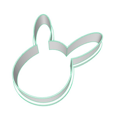 Hlava zajíčka 2 plastové vykrajovátko