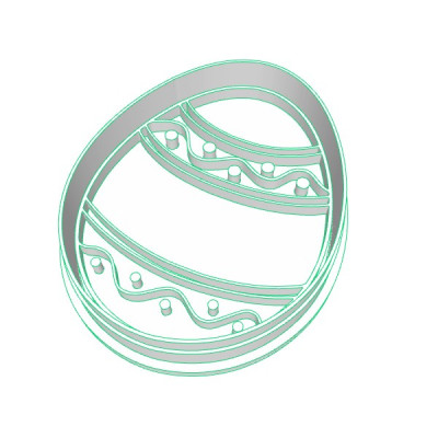 Zdobené vajíčko 2 - dvoudílné vykrajovátko