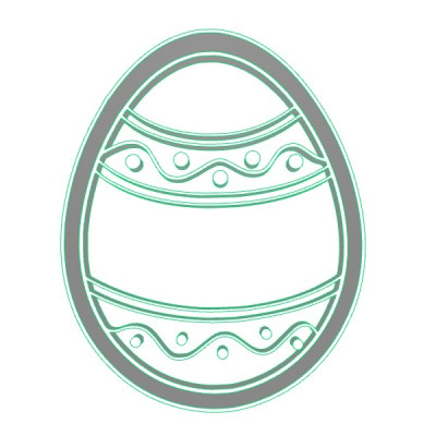 Zdobené vajíčko 2 - dvoudílné vykrajovátko