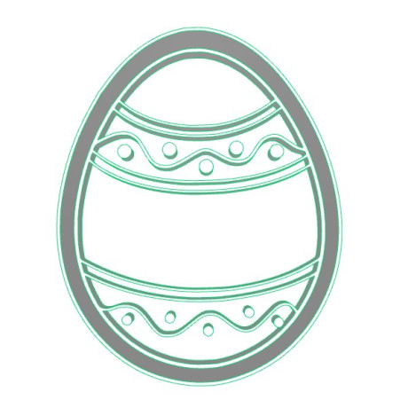 Zdobené vajíčko 2 - dvoudílné vykrajovátko