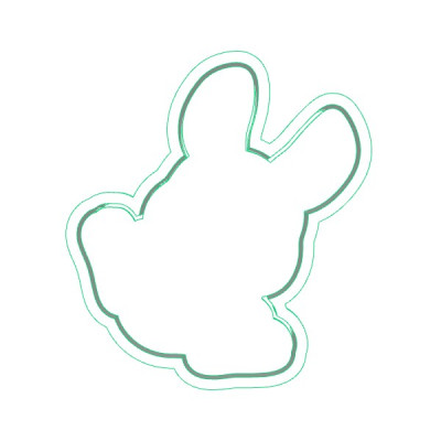 Zajíček s vajíčkem - dvoudílné vykrajovátko