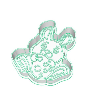 Zajíček s vajíčkem - dvoudílné vykrajovátko