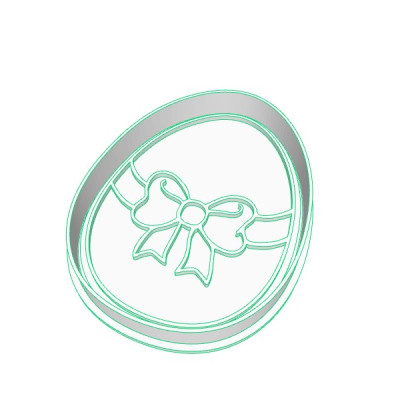 Vajíčko s mašlí 2 - dvoudílné vykrajovátko