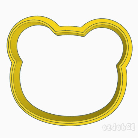 Hlava medvídka - plastové vykrajovátko