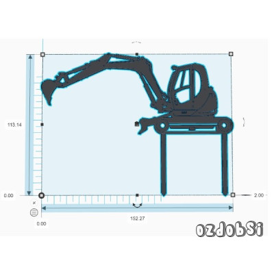 Mini bagr - dortový zápich