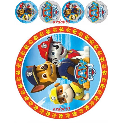Jedlý papír Paw Patrol – mix obrázků A4 | Dortová dekorace
