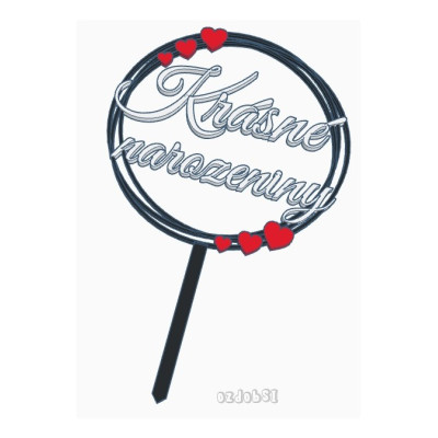 Krásné narozeniny č.3 - dortový zápich