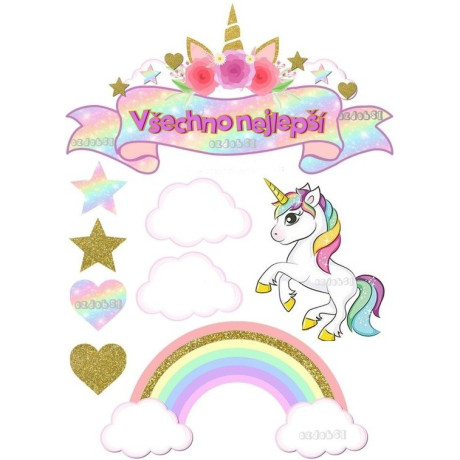 Jednorožec č.13 jedlý papír A4