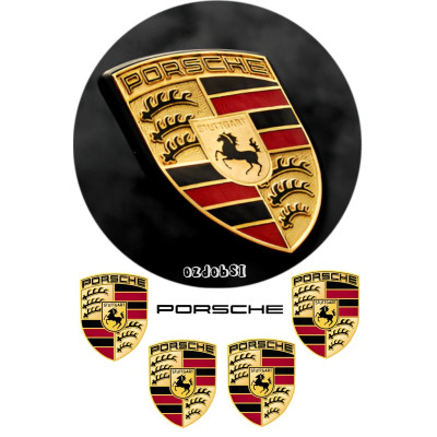 Porsche logo - jedlý papír