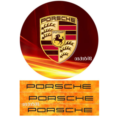 Porsche logo 3 - jedlý papír