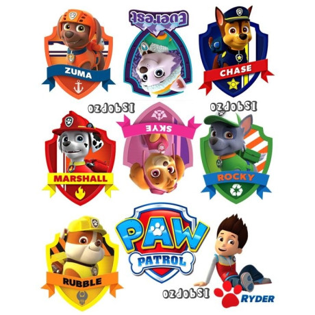 Jedlý papír Paw Patrol – mix obrázků A4 | Dortová dekorace