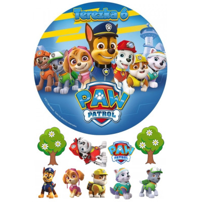 Jedlý papír Paw Patrol – mix obrázků A4 | Dortová dekorace
