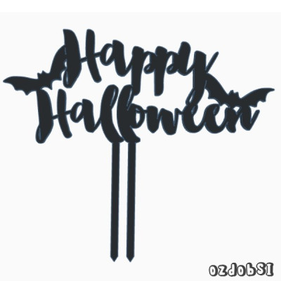 Happy Halloween - plastový zápich