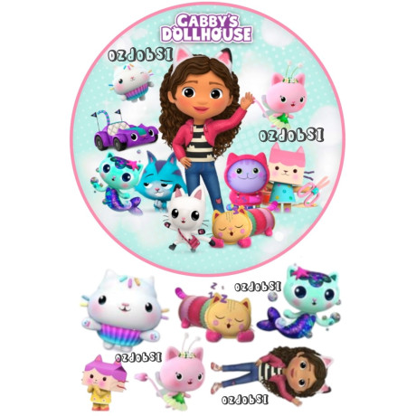 Jedlý papír Gabbi – mix obrázků A4 | Dortová dekorace