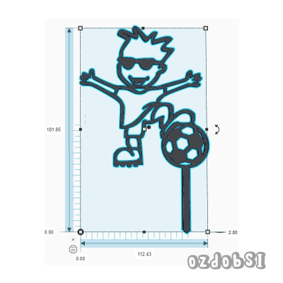 Fotbalista 3 - plastový zápich