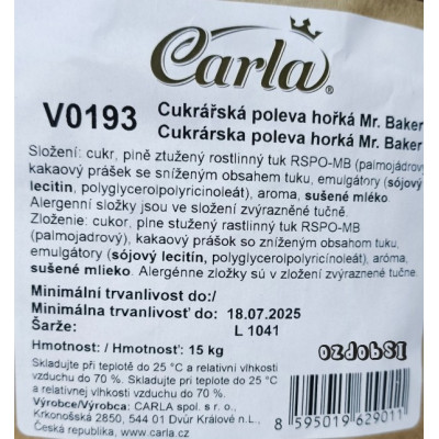 Carla hořká cukrářská poleva 1 kg