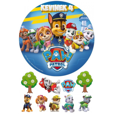 Jedlý papír Paw Patrol – mix obrázků A4 | Dortová dekorace