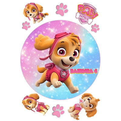 Jedlý papír Paw Patrol – mix obrázků A4 | Dortová dekorace
