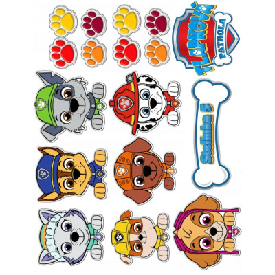 Jedlý papír Paw Patrol – mix obrázků A4 | Dortová dekorace