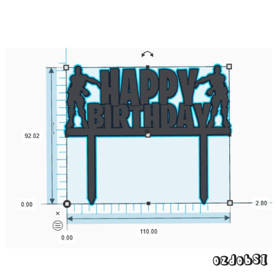 FORTNITE Happy Birthday malý zápich