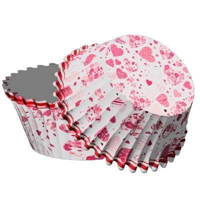 Košíčky na muffiny srdíčka / 50 ks