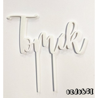 Plastový zápich s jménem – Písmo 1 | Jméno na dort na přání