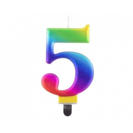 Duhová svíčka - číslo 5