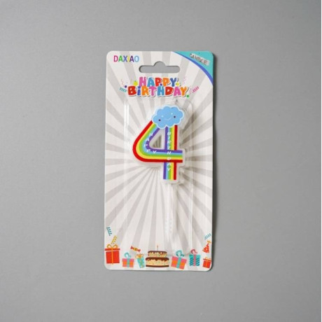 Duhová svíčka s obláčkem - číslo 4