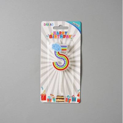 Duhová svíčka s obláčkem - číslo 5