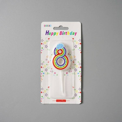 Duhová svíčka s obláčkem - číslo 8