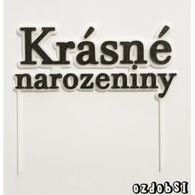 Krásne narozeniny č.12 - plastový zápich